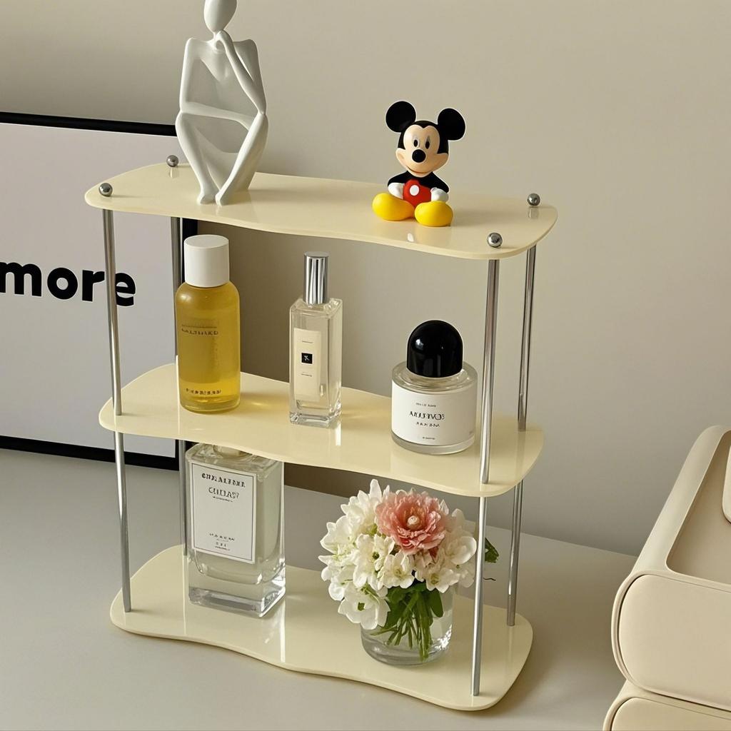 2-3layer Desktop Storage Rack Water Cup Storage High-value Cup Rack Detachable Acrylic Perfume Figure Display Stand Ins Style