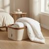 Storage Basket with Bamboo Frame SpaceSaving Foldable Textile Organizer Bin for