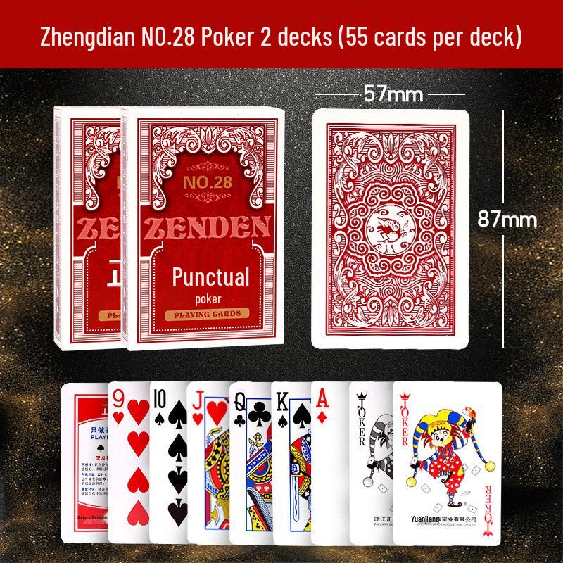 Zhengdian Thickened Dou Dizhu/Guandan/Bridge Playing Cards - Box of 100 Decks Poker 8845 58