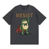 Funny Resist Portland Frog Protest Against Classic T Shirt Unisex Humor Loose Oversized T-shirt Men Summer Tops T-shirts