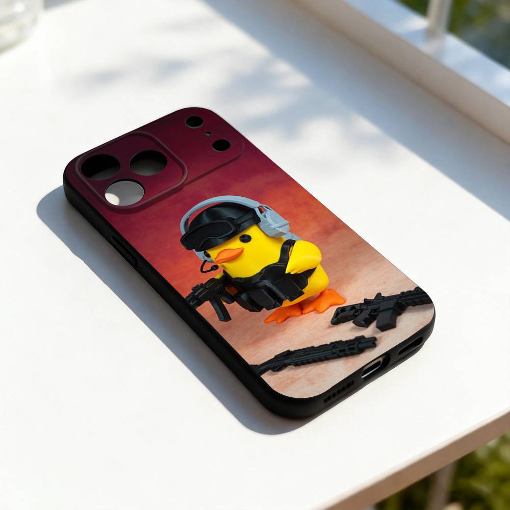 

E-Escape From D-Duckov Cute Phone Case Silicone Black Soft For iPhone 17,16,15,14,13,12,11,Pro,Max,Plus,E,SE4,Air,Mini iPhone15plus