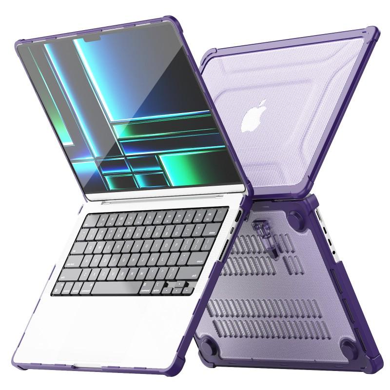 MacBook Pro 14-inch Full-Body Protective Case TPUPC Shockproof Cover Anti-Fingerprint Slim Fit M1 M2 M3