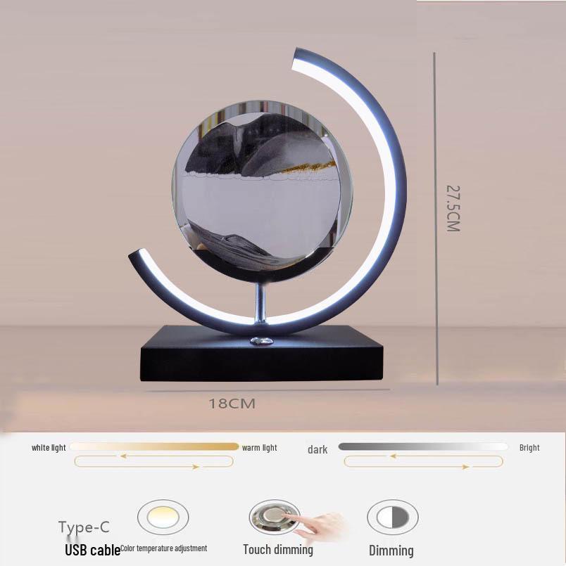 Flowing Sand Painting Atmosphere Lamp: DIY Table Lamp, Night Light, Decorative Gift, Sleep Companion, Sand Art Ornament.