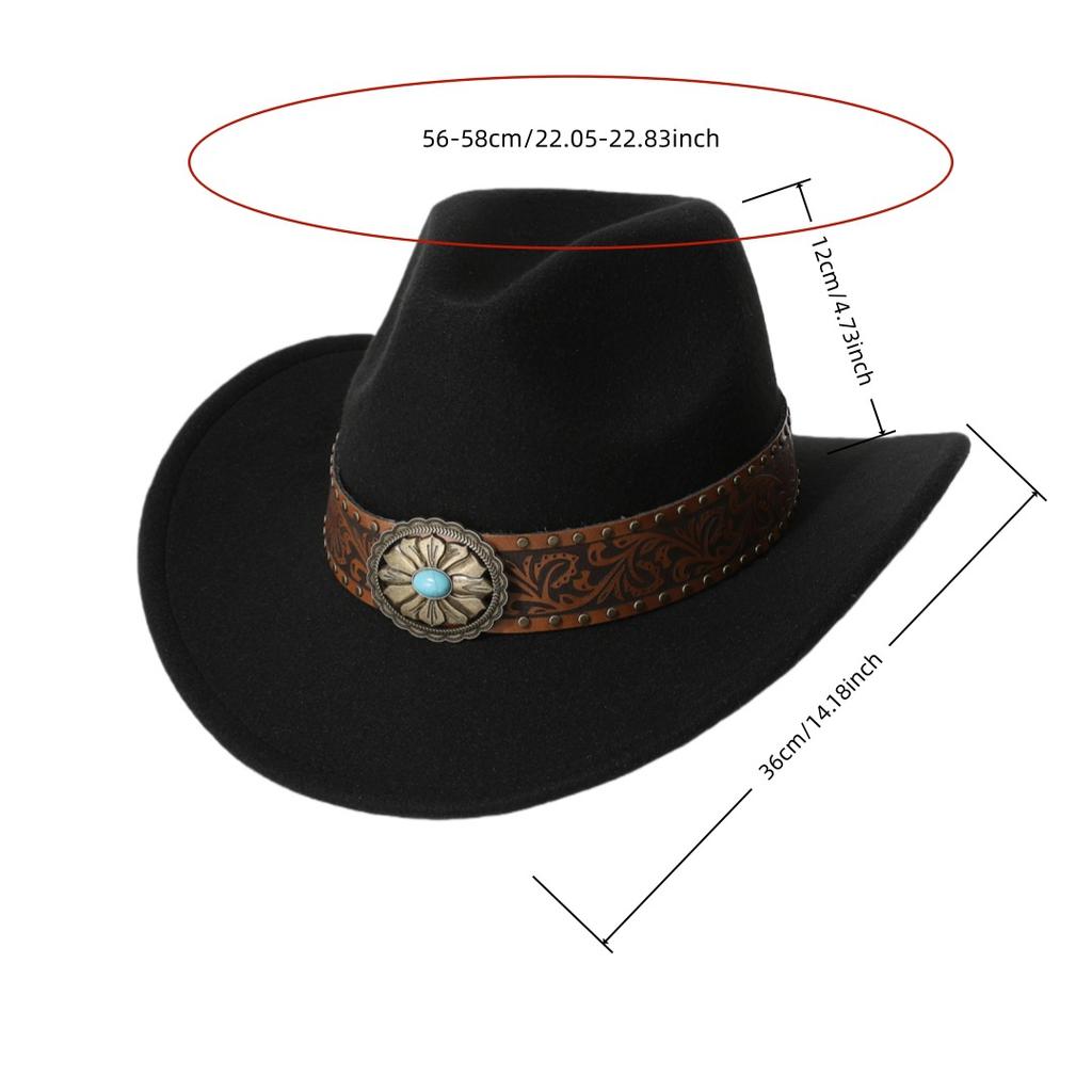 Cowboy Hat Jazz Hat Western Minority Style Cowboy Hat European and American Men's and Women's Hats
