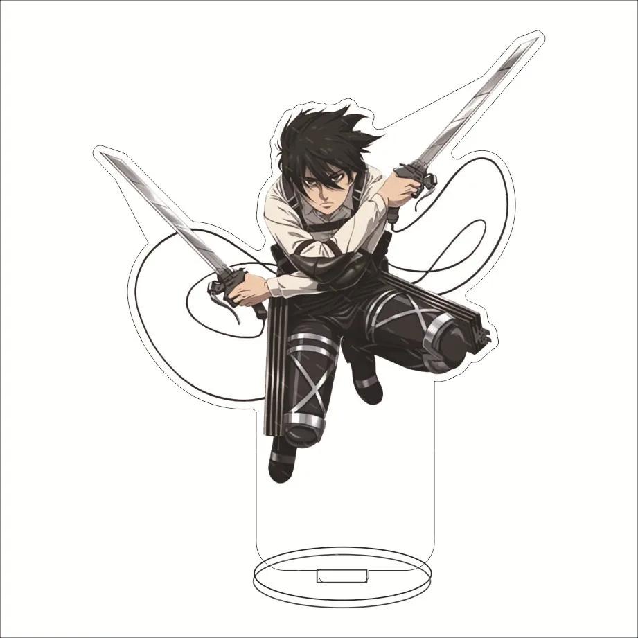 Anime Attack On Titan Acrylic Decorative Crafts Toy 15cm Mikasa ARMIN EREN Collectible Figures Desktop Home Decoration