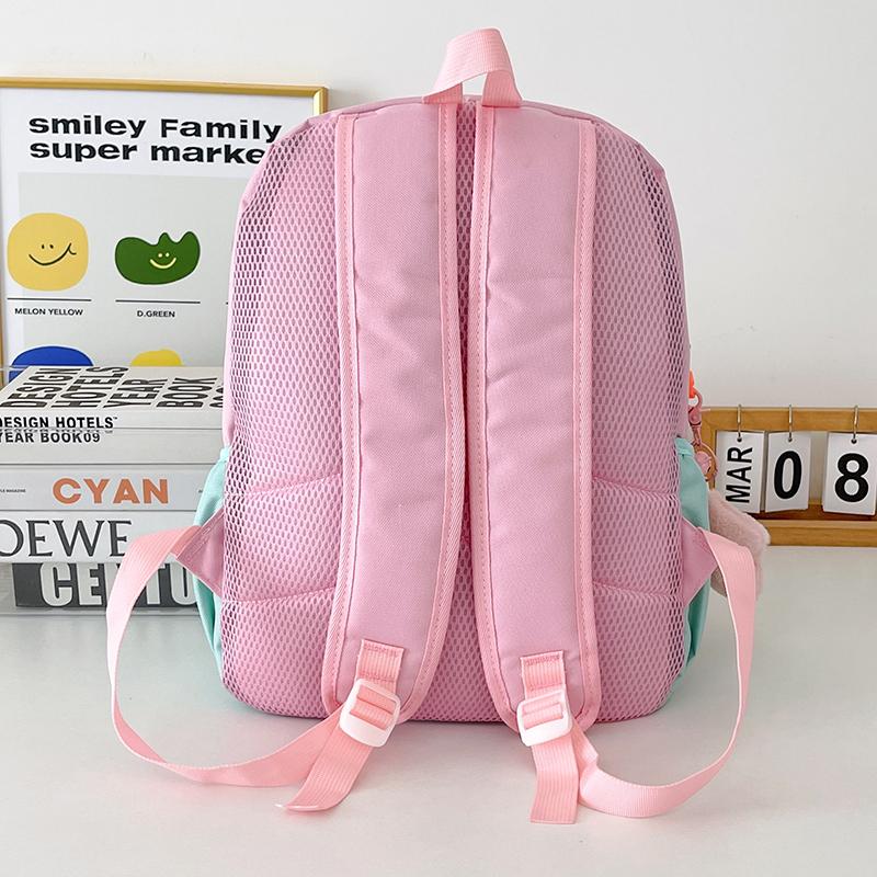 Women's Lightweight Backpack Contrast Student Schoolbag Color Block Travel Backpack