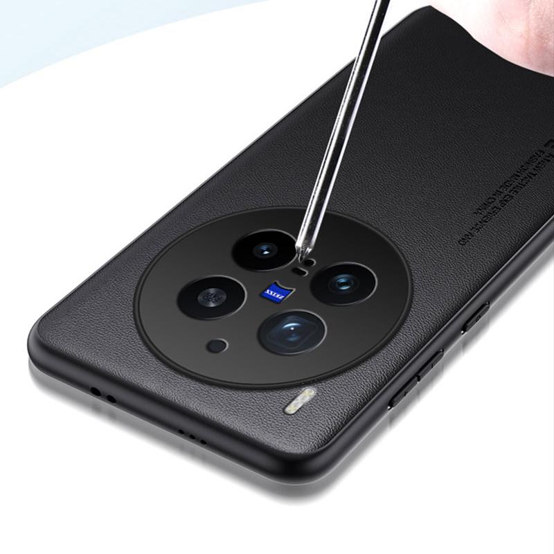 Skórzane etui Funda na VIVO X300 Pro Etui na VIVO X300 Pokrowiec Moda Tekstura włókna PU-Skóra Ochrona Wstrząsoodporna Nakładka na telefon