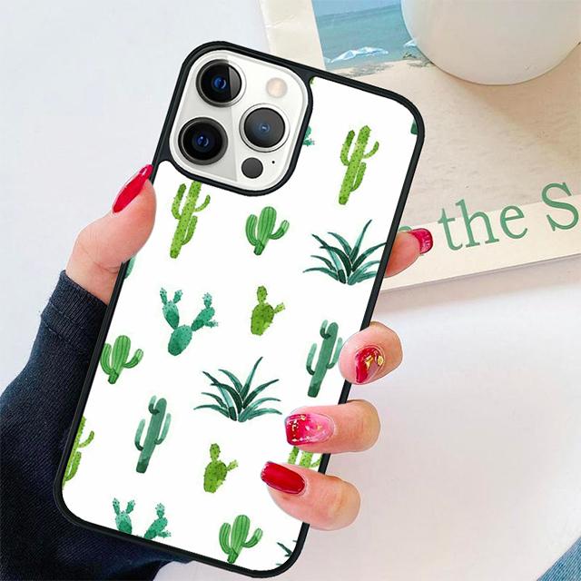 Watercolour Succulents Cacti Coque Shell For iPhone 17 Air 15 16 14 13 12 Pro Max 11 Pro Max Plus Phone Case Cover