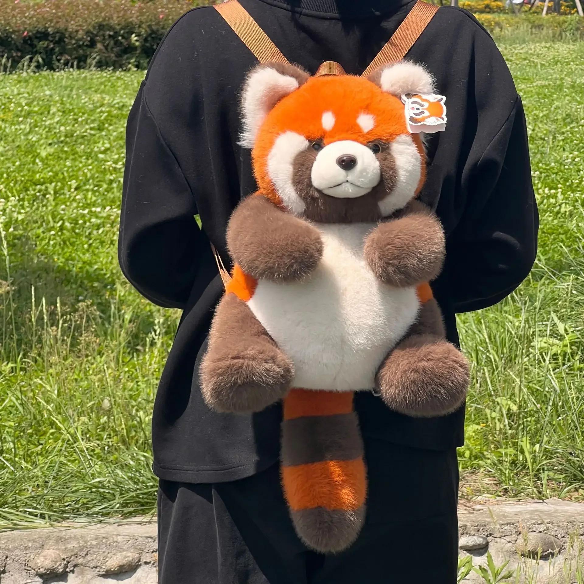 

Cute Raccoon Backpack Fashionable Versatile Soft And Skin-friendly Plush Backpack For Birthday Gifts For Kids And Girlfriend 28cm 1pcs чёрный