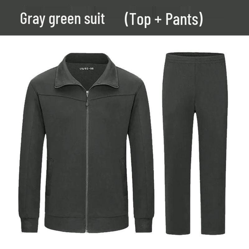 Jhua Spring-Autumn Quick-Dry Training Suit: Long Sleeve & Pants, Breathable Fitness Clothing for Sports.