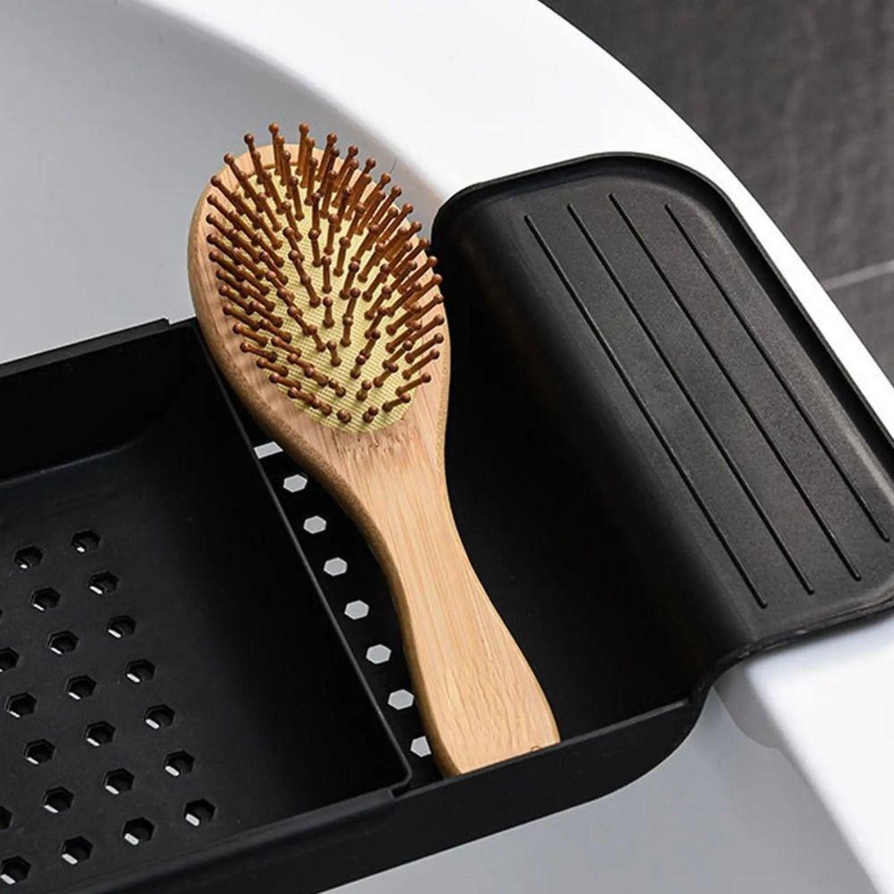 Built-in Phone Holder Extendable Bathtub Rack Over Bath Tub Shelf  Spa Experience