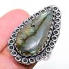 Labradorite Handmade Gemstone 925 Sterling Silver Jewelry Ring 6 P921