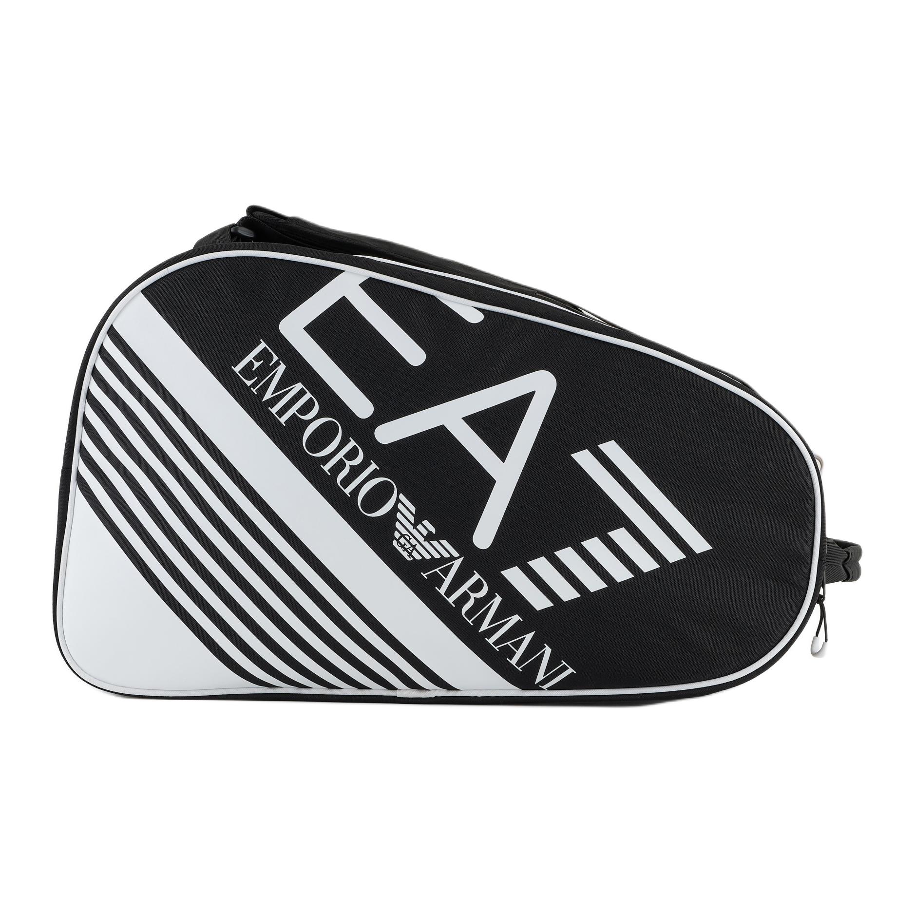 Emporio Armani EA7 Logo Zip Closure Polyester Tote Backpack Unisex backpack White Black 2495104F98922220 Basic Set (Bag+Dust Bag)