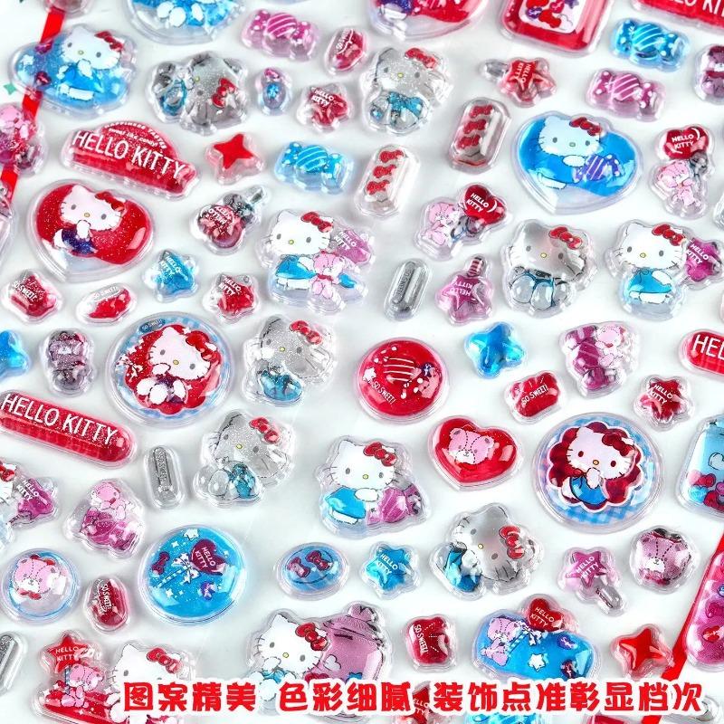 New Kawaii 2Pcs3D Stickers Cute Phone Case Laptop Water Bottle Decoration Stickers School Stationery Supplies