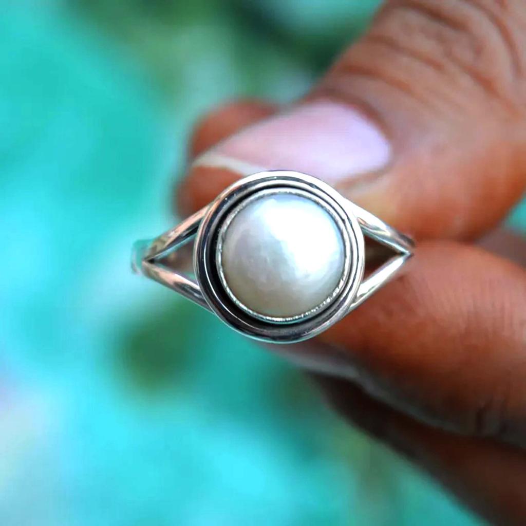QAVISH Pearl Sterling Silver Ring