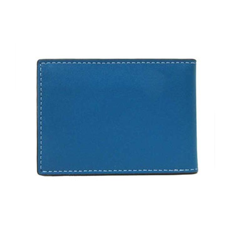 New COACH 3 IN 1 Wallet Calfskin Card Holder, Wallet Men's Blue CH084-QBVFG