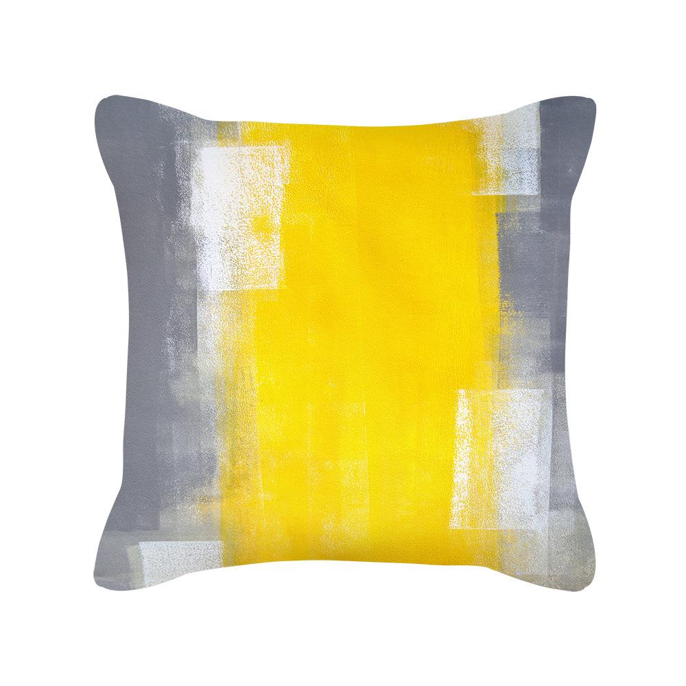 New European Style Golden Geometric Pattern Pillow Case Sofa Cushion Cover Home Supplies Pillow Case