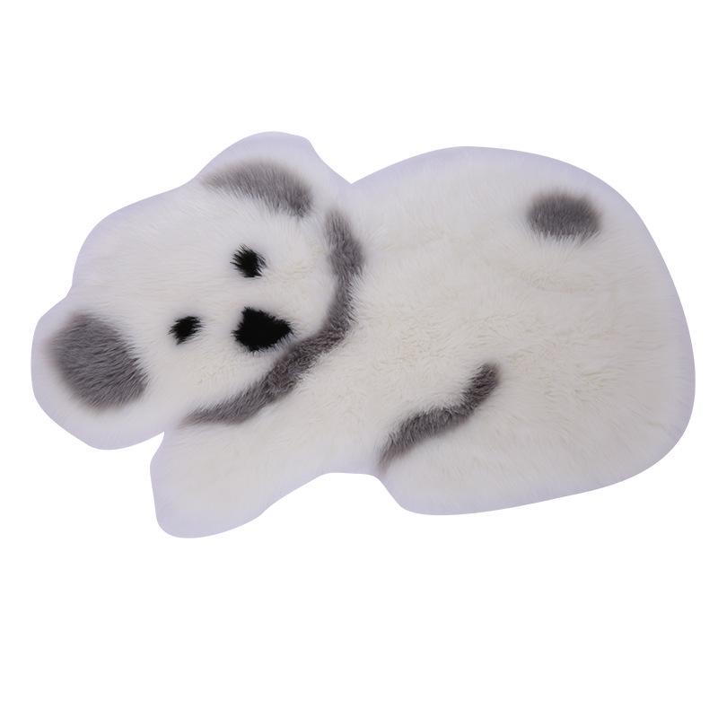 Shengxi Modern Cartoon Polyester Rug - Irregular Shape, Washable Plush Floor Mat for Bedroom or Study