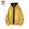 Paul Frank Men's Color-Block Loose Fit Hooded Cardigan Jacket