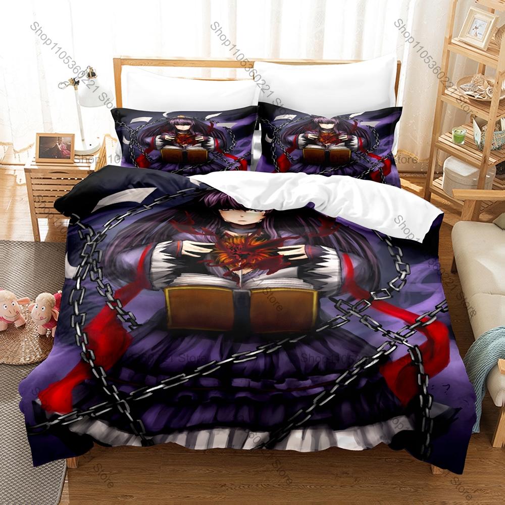 The Mystic Archives of Dantalian Vintage Anime Print 3PCS Bedding Set Duvet Cover + 2 Pillowcases Soft Bed Linen Gothic Anime