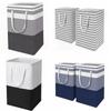 Cesto portabiancheria in tessuto autoportante con manici robusti e grande capacità, perfetto per organizzare i vestiti in camera da letto, bagno, dormitorio