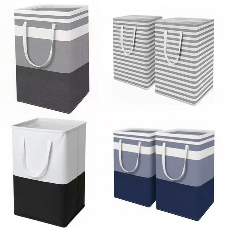 Cesto portabiancheria in tessuto autoportante con manici robusti e grande capacità, perfetto per organizzare i vestiti in camera da letto, bagno, dormitorio