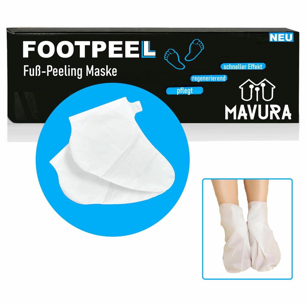 FOOTPEEL Fuß-Peeling Maske Foot Mask Weiche Hornhaut Entferner Socken Aloe [2x]