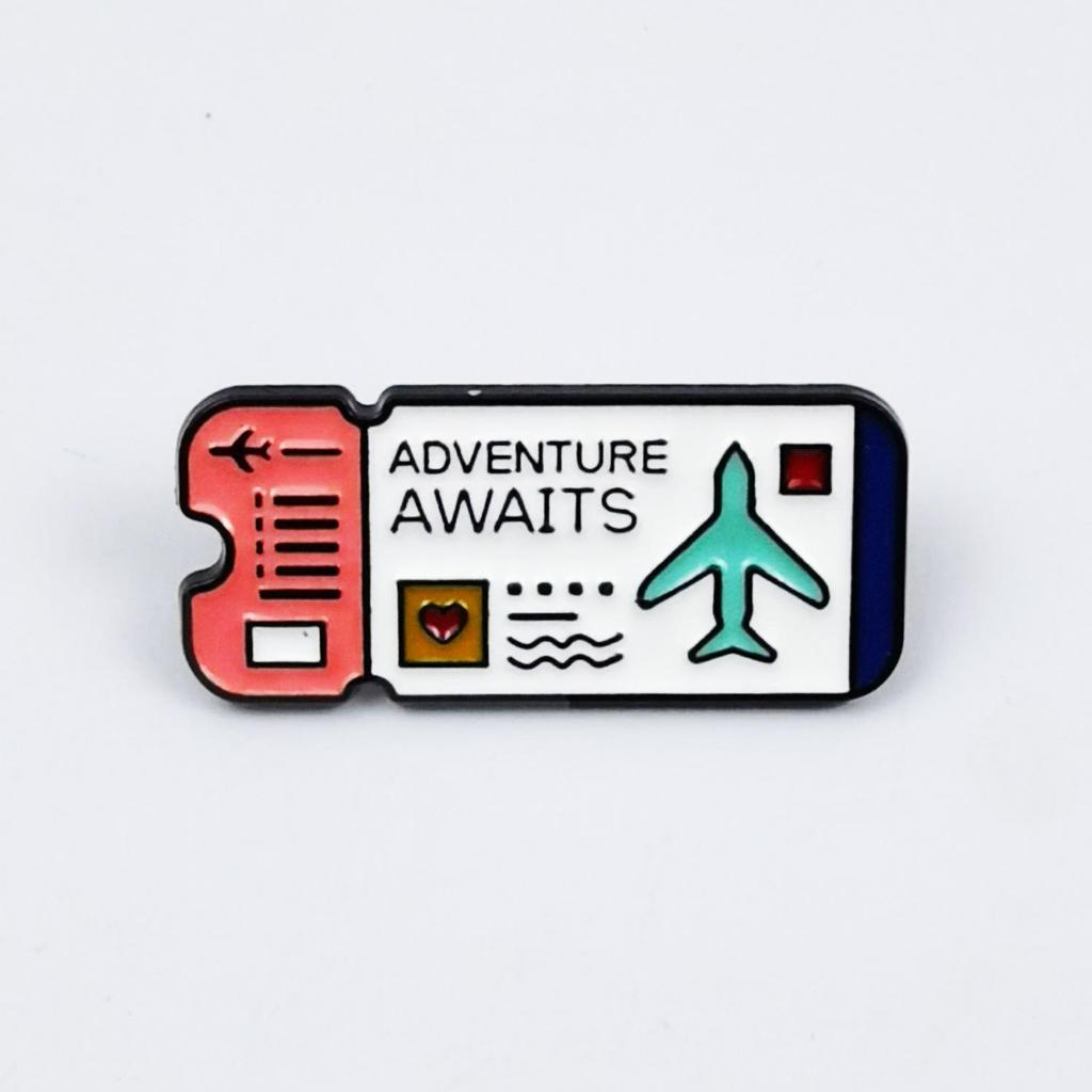 Creative Airplane Brooch: Cute Cartoon Plane Badge for Backpack Decoration