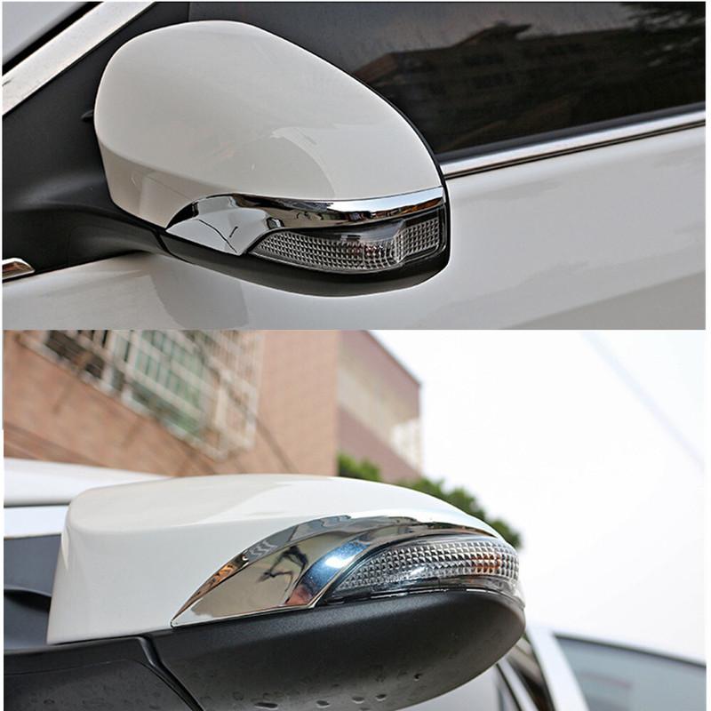 For LHD Toyota Corolla 2014 2015-2018 ABS Plastic Side Rearview Mirror Strip Cover Door Wing Exterior Trim Car Adhesive Sticker