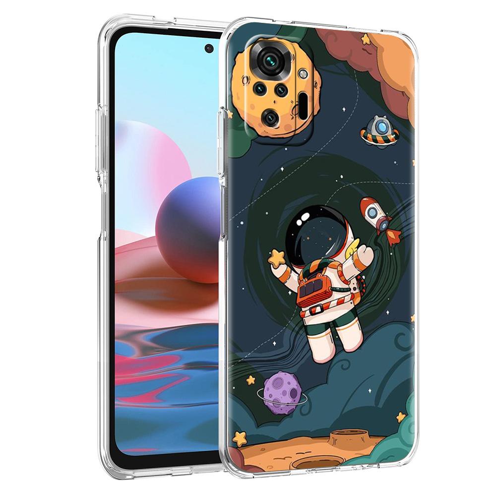 Phone Case For Xiaomi Redmi Note 15 14 5G 13 12 10 11 Pro Plus 4G 14C 13C 12C Soft TPU Cover Space Astronaut Cartoon