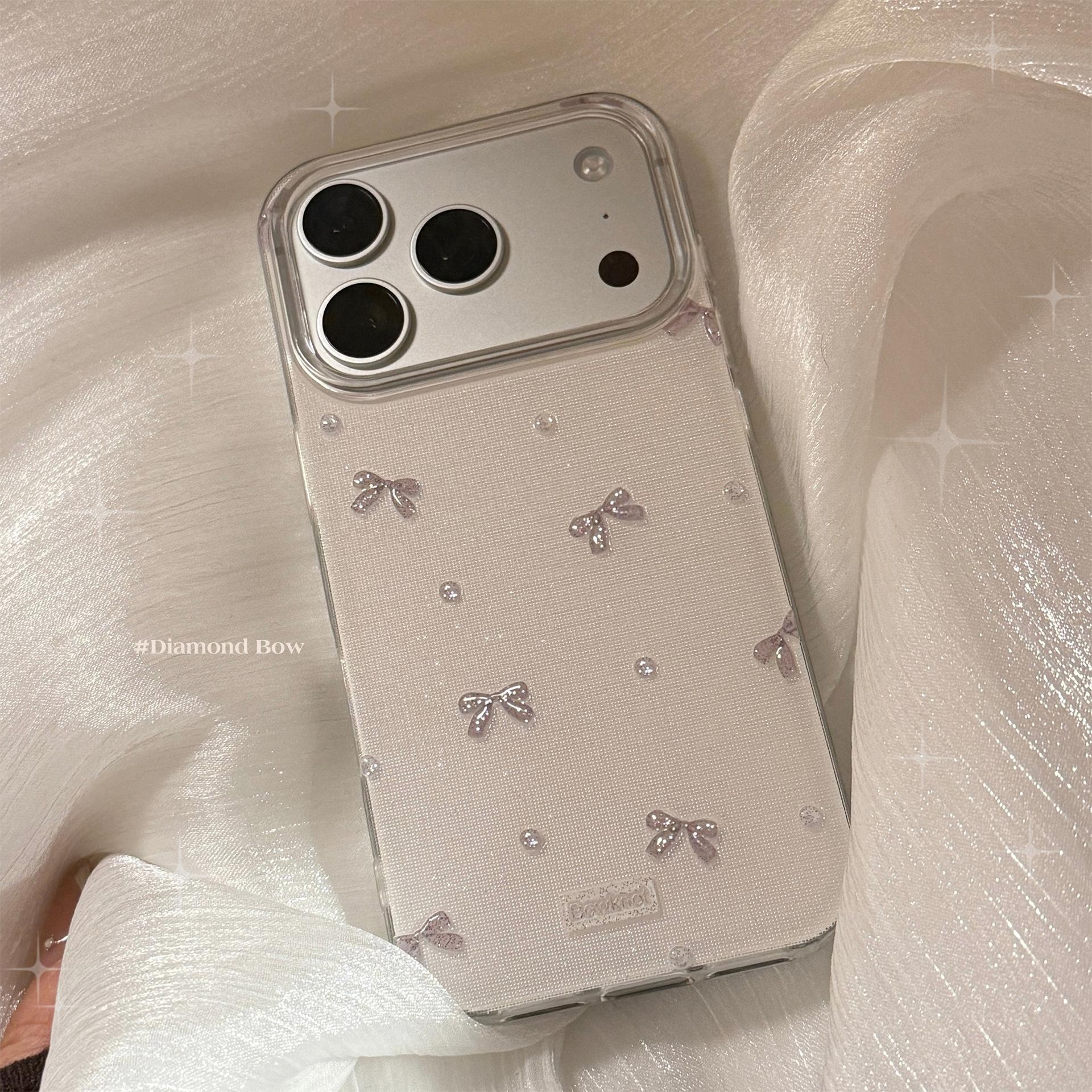 

3D Bowknot Glitter Phone Case For iPhone 17 Air 16 15 14 13 12 11 Pro Max XS XR X 7 8 Plus Shockproof Protective Cover iPhone Air