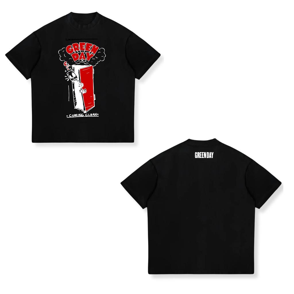 Punk Rock Band Green Day Dookie Graphic T Shirts Unisex Women Gothic Vintage Short Sleeve Tshirt Fashion Casual Oversized Tshirts