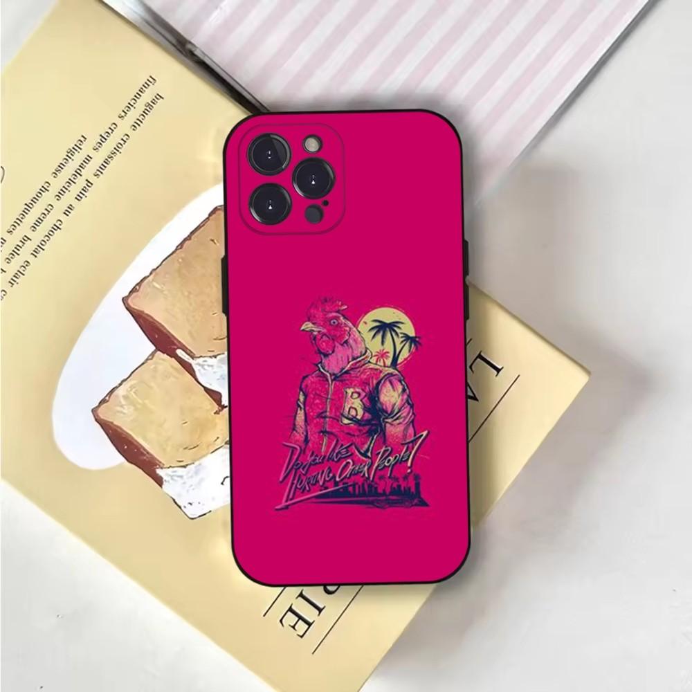 Spiel Hotline Miami Handyhülle Für iPhone 16,15,14,13,12,11,Pro,X,XS,Max,XR,Plus,Mini Weiche Schwarze Hülle