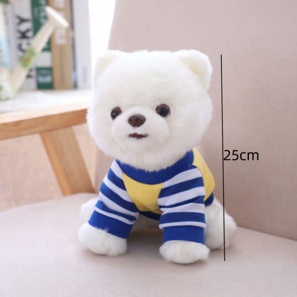 Little Pet Dog Plush Toy Sitting Dressed Stuffed Doggy Lovely Gift Plush Pomeranian Children Toy