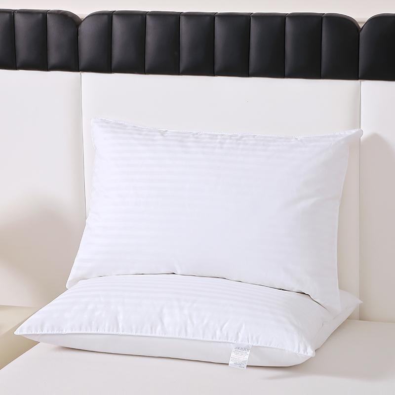 1pc/2pcs/4pcs/6pcs White 10% Goose Down 90% Goose Feather 100% Cotton Flame-Retardant Functional Bed Sleeping Pillow for Sale