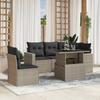 VidaXL Garden Lounge Set 6 Pcs with Light Grey Cushions Wicker 3267282