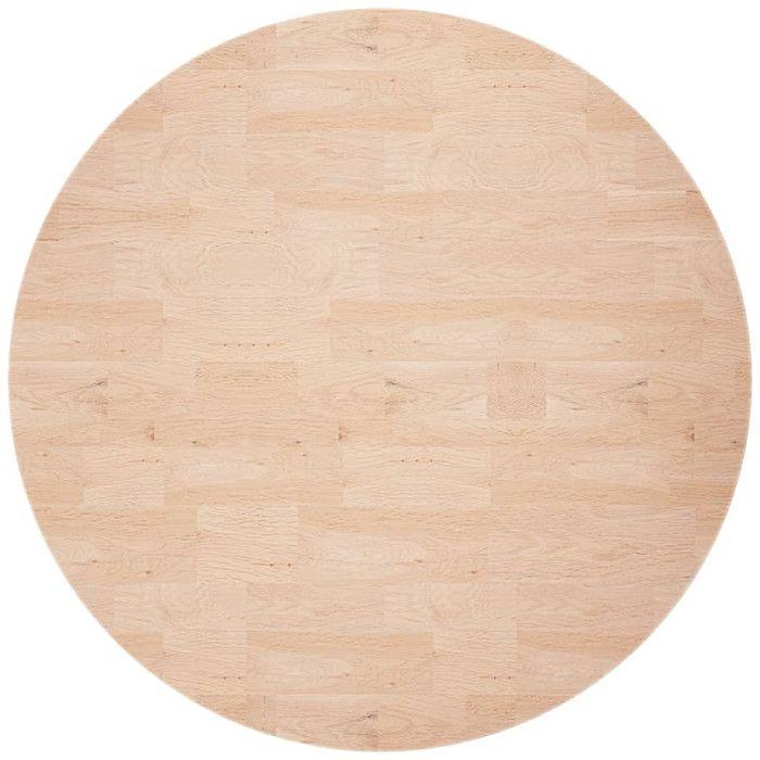 342905 vidaXL Round Table Top Ø80x2.5 Cm Solid Untreated Oak Wood