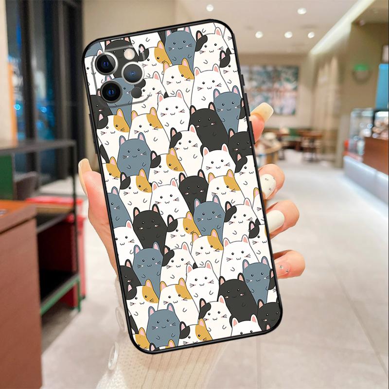 Cute Funny Cats Paws Pattern Phone Case For iPhone 17 Air 16 14 13 11 15 Pro Max mini 15 16 Plus 16e Protective Cover