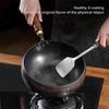 Nonstick Wok with Wooden Handle Iron Wok Uncoated Iron Pan for Indoor and Outdoor Cooking