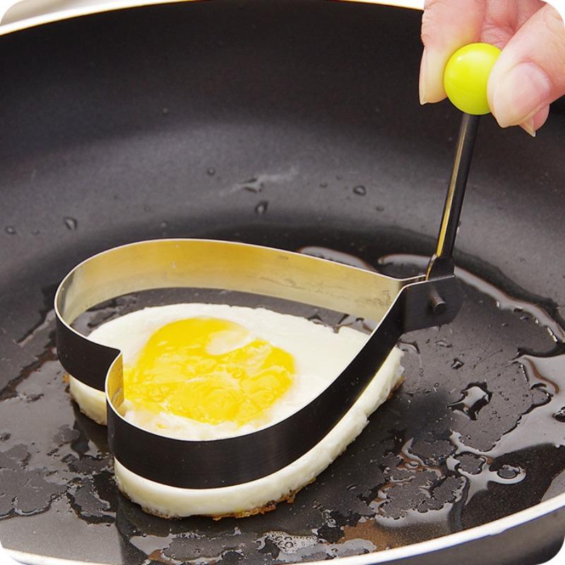 Fried Egg Pancake Shaper Stainless Steel Egg Ring Circle Mold Heart Shape
