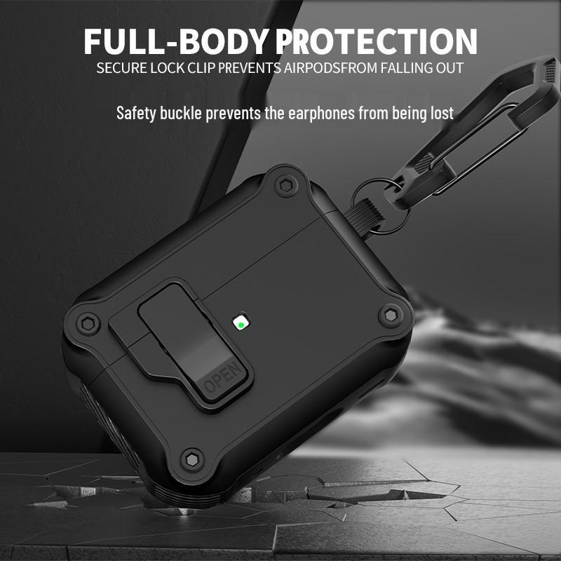AirPods Pro 3 Flip Cover Case: Auto Buckle Protective Cover for Apple 4th Gen Pro2 Earphones.