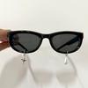 Punk Pearl Earrings Beautiful Women Shedding Tears Sunglasses Personalized Small Face Cat Eyes High-End Fashion Women Glasses