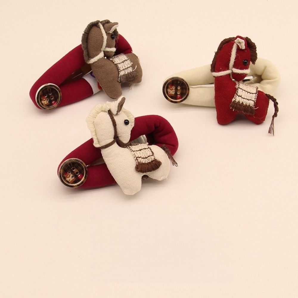 Funny Horse Hair Clip Hair Wear Horse Doll Side Clip Cute Large Barrettes  Headwear
