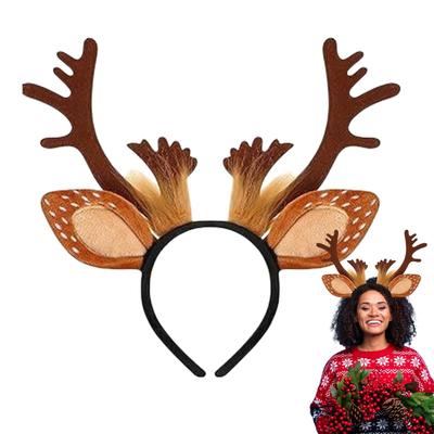 Deer Antlers Headband Christmas Cosplay Headwear Cute Dress Up Hairband Cosplay Costumes and Accessories for Social Gatherings