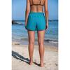 CHARMLEAKS Women's High Waisted Swim Shorts Drawstring Board Shorts with Zipper Pockets Liner