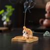Cute Kitten Line Ceramic Aromatherapy Burner Creative Home Decoration Ornaments Household Zen Tea Ceremony Incense Burner