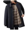Men's Woolen Coat with Removable Liner - Casual & Business Winter Jacket for Middle-Aged