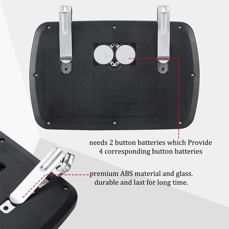 Car Sun Visor Mirror HD LED Makeup Interior Mirror Clip Type Finger Touchscreen Switch Universal