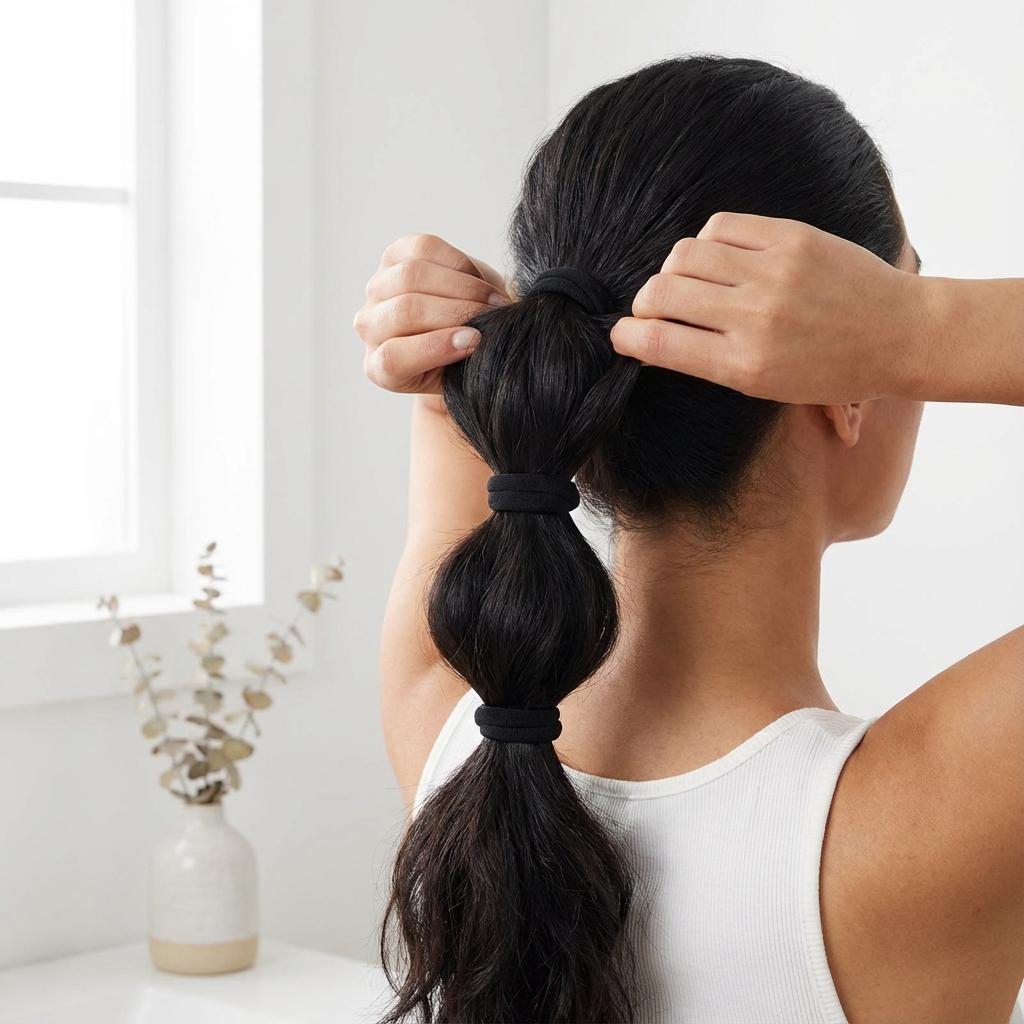 Simple High Elastic Hair Ties 100 Pcs, 4cm Black Bulk. Versatile, Durable, for All Hairstyles