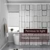 Shower Curtain Liner PEVA Square Shower Liner Plastic Waterproof Shower Curtains with Holes Modern Bathroom Partition Curtain